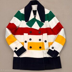 Hudson’s Bay Company x Pendleton Wool Blanket Stripe Peacoat Multicolor Jacket S